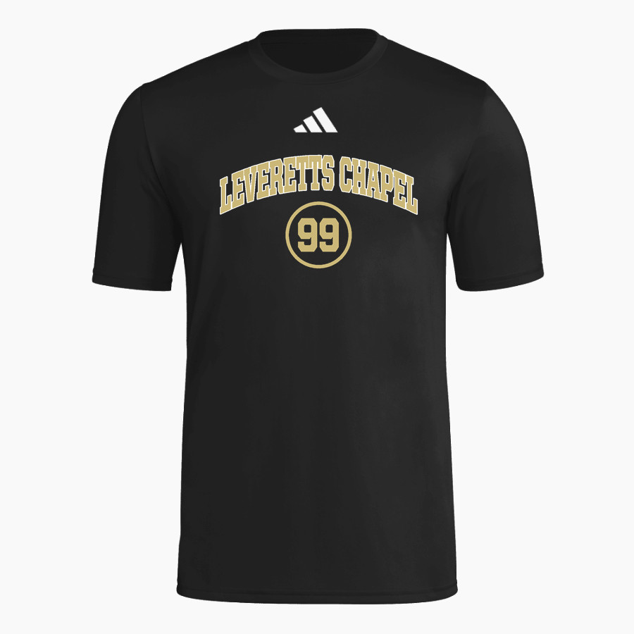 LEVERETTS CHAPEL HIGH SCHOOL LIONS <span class="pdp-name-mascot">LEVERETTS CHAPEL LIONS</span> adidas Men's Short Sleeve Pregame Tee