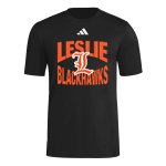 LESLIE HIGH SCHOOL BLACKHAWKS <span class="pdp-name-mascot">LESLIE BLACKHAWKS</span> adidas Men's Short Sleeve Pregame Tee Front Thumbnail