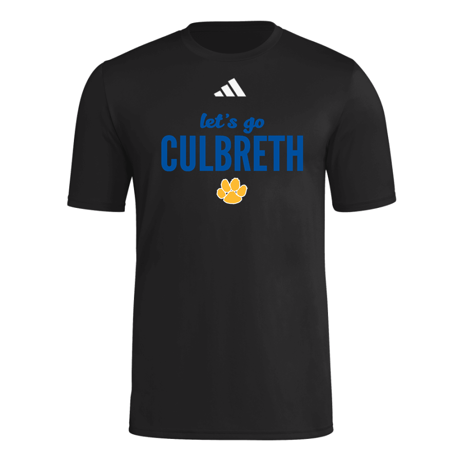CULBRETH Cougars <span class="pdp-name-mascot">GREY CULBRETH MIDDLE SCHOOL Cougars</span> adidas Men's Short Sleeve Pregame Tee