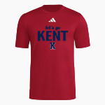 KENT SCHOOL LIONS <span class="pdp-name-mascot">KENT LIONS</span> adidas Men's Short Sleeve Pregame Tee Front Thumbnail