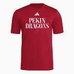 PEKIN COMMUNITY HIGH SCHOOL DRAGONS adidas Men's Short Sleeve Pregame Tee Front Thumbnail