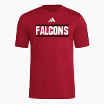 Browns River Falcons adidas Men's Short Sleeve Pregame Tee Front Thumbnail