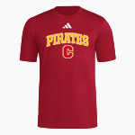 COFFEEVILLE HIGH SCHOOL PIRATES adidas Men's Short Sleeve Pregame Tee Front Thumbnail
