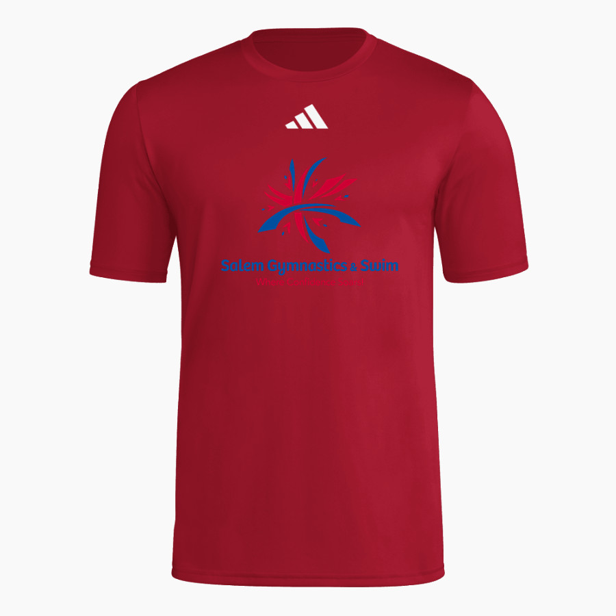 Salem Gymnastics & Swim Salem Gymnastics <span class="pdp-name-mascot">Salem Gymnastics & Swim</span> adidas Men's Short Sleeve Pregame Tee