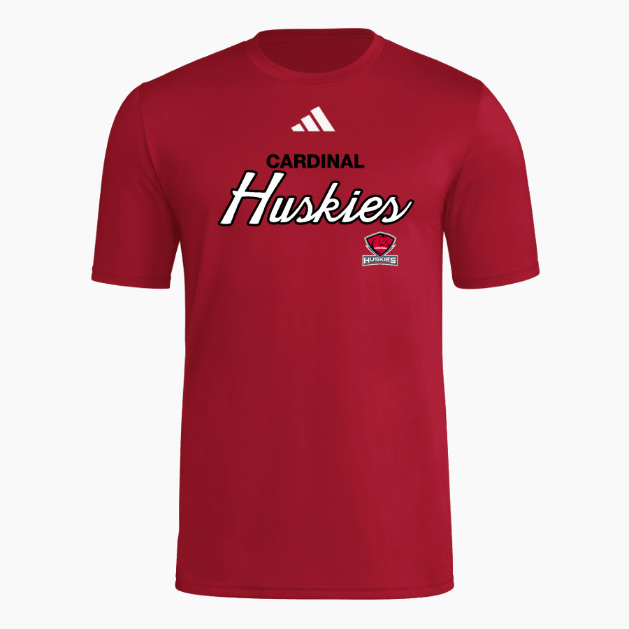 CARDINAL HIGH SCHOOL HUSKIES adidas Men's Short Sleeve Pregame Tee