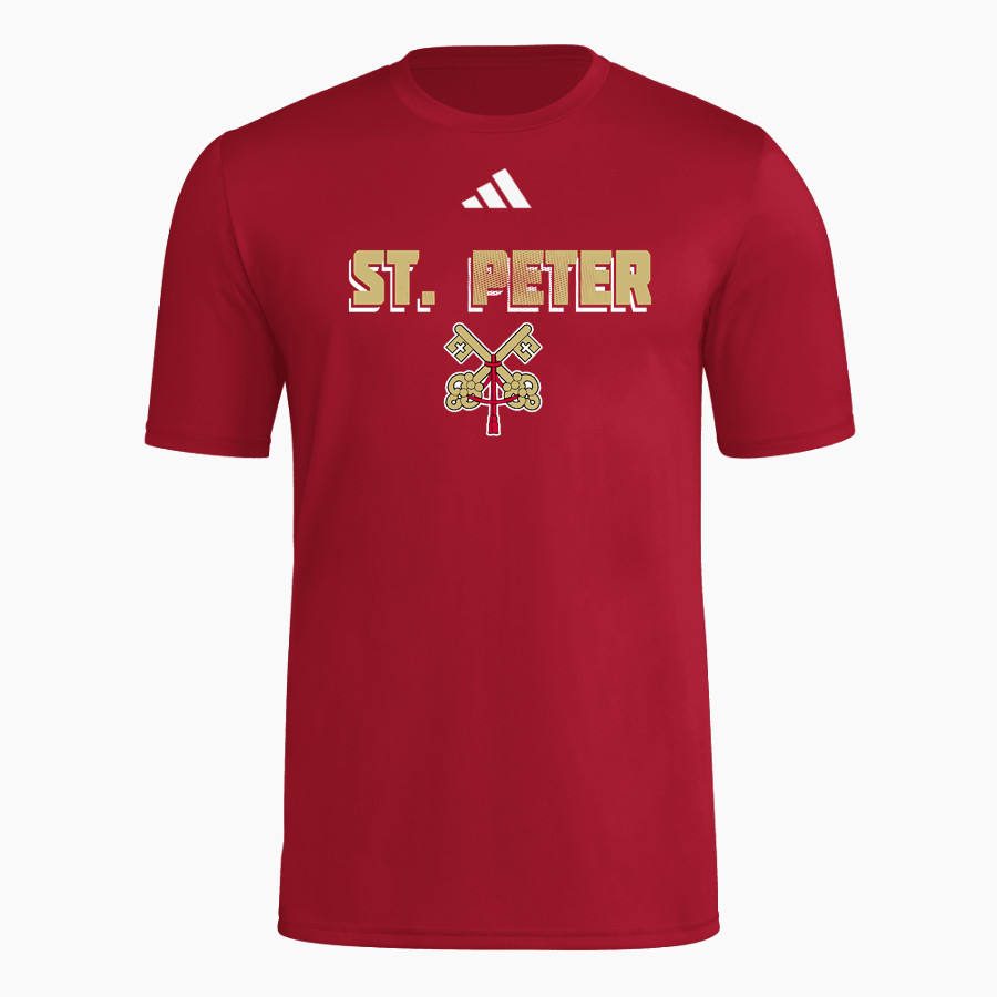 Church & School of St. Peter <span class="pdp-name-mascot">n/a</span> adidas Men's Short Sleeve Pregame Tee