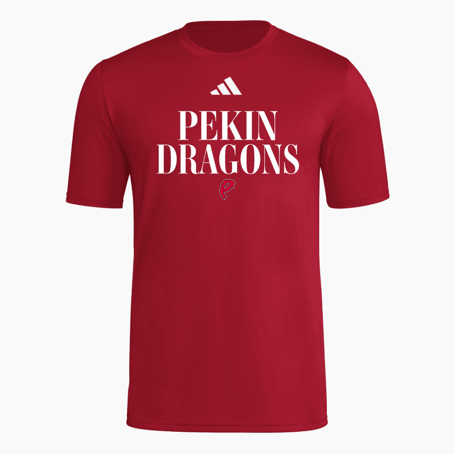 PEKIN COMMUNITY HIGH SCHOOL DRAGONS adidas Men's Short Sleeve Pregame Tee
