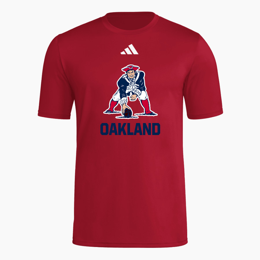 Oakland Patriots <span class="pdp-name-mascot">Oakland Patriots</span> adidas Men's Short Sleeve Pregame Tee