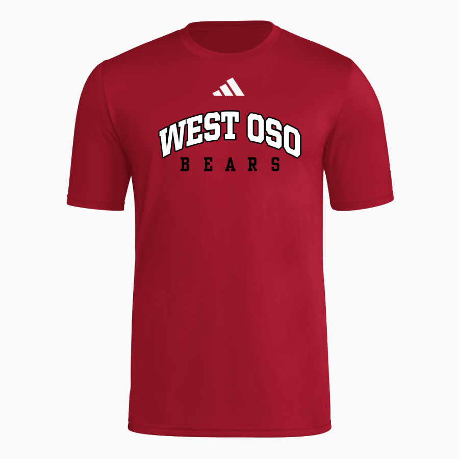West Oso Bears <span class="pdp-name-mascot">West Oso Bears</span> adidas Men's Short Sleeve Pregame Tee
