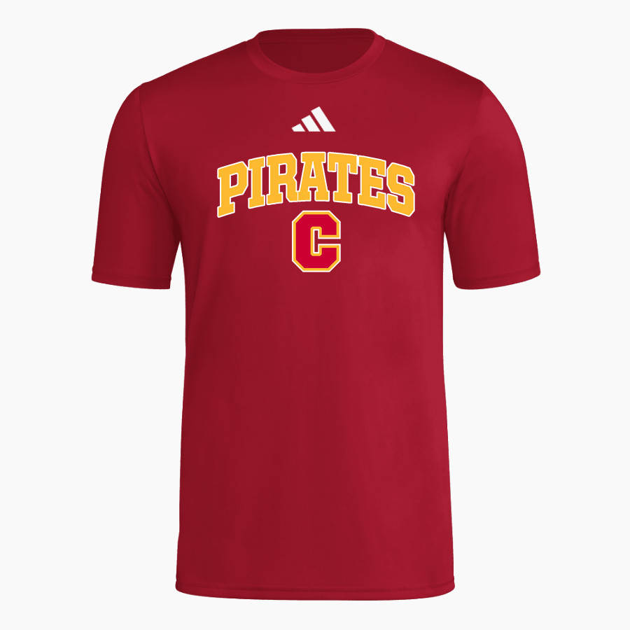 COFFEEVILLE HIGH SCHOOL PIRATES adidas Men's Short Sleeve Pregame Tee