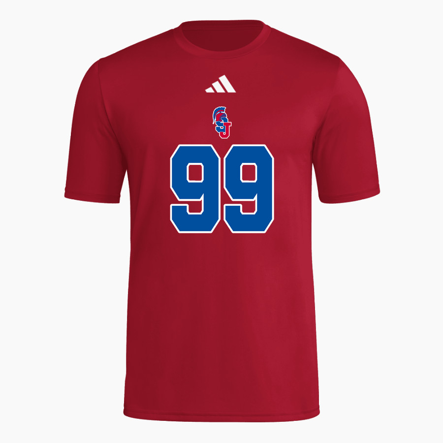 SAINT JOSEPH HIGH SCHOOL SPARTANS official sideline <span class="pdp-name-mascot">SAINT JOSEPH SPARTANS</span> adidas Men's Short Sleeve Pregame Tee