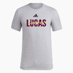 Lucas Leopards <span class="pdp-name-mascot">Lucas Middle School Leopards</span> adidas Men's Short Sleeve Pregame Tee Front Thumbnail