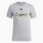 Vernonia Loggers adidas Men's Short Sleeve Pregame Tee Front Thumbnail