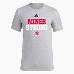 Red Top Miners adidas Men's Short Sleeve Pregame Tee Front Thumbnail
