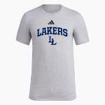 La Lumiere School Lakers Online Store <span class="pdp-name-mascot">La Lumiere Lakers</span> adidas Men's Short Sleeve Pregame Tee Front Thumbnail