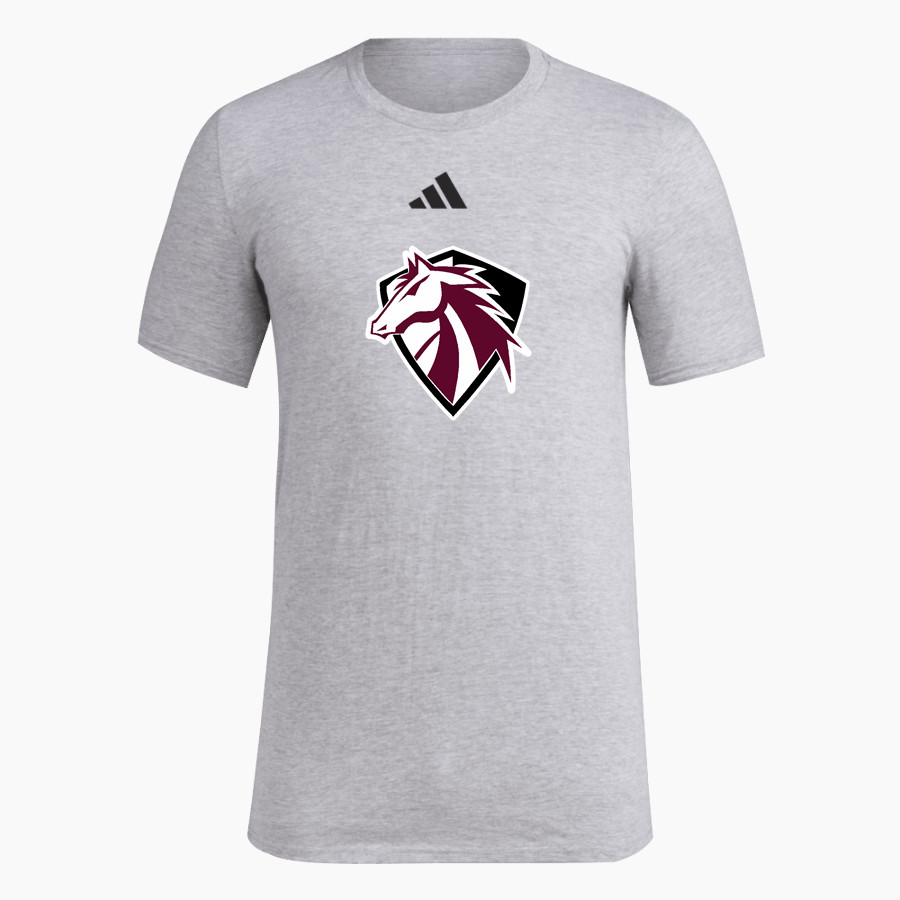 SOUTHEASTERN HIGH SCHOOL MUSTANGS <span class="pdp-name-mascot">Southeastern MUSTANGS</span> adidas Men's Short Sleeve Pregame Tee