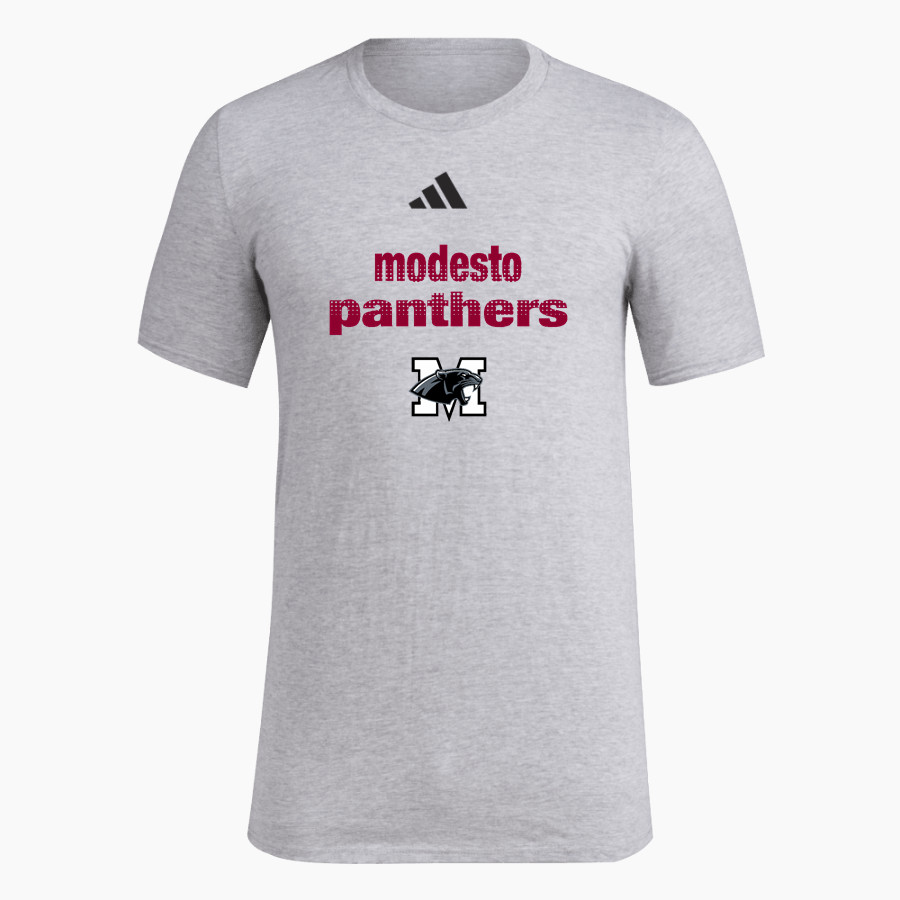 MODESTO HIGH SCHOOL PANTHERS <span class="pdp-name-mascot">MODESTO PANTHERS</span> adidas Men's Short Sleeve Pregame Tee