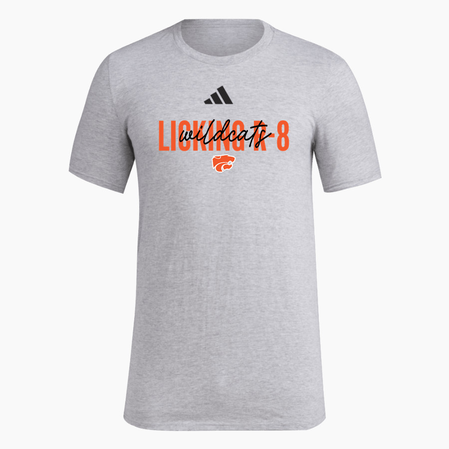 LICKING R-8 HIGH SCHOOL WILDCATS <span class="pdp-name-mascot">LICKING R-8 WILDCATS</span> adidas Men's Short Sleeve Pregame Tee