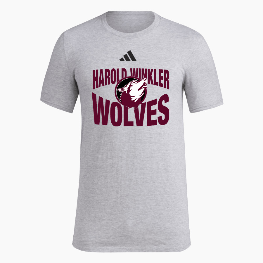 Harold Winkler Wolves <span class="pdp-name-mascot">Harold Winkler Wolves</span> adidas Men's Short Sleeve Pregame Tee