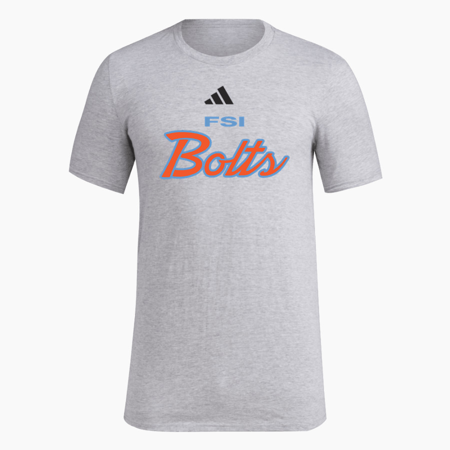 THE FRANKLIN SCHOOL OF INNOVATION BOLTS <span class="pdp-name-mascot">FSI BOLTS</span> adidas Men's Short Sleeve Pregame Tee