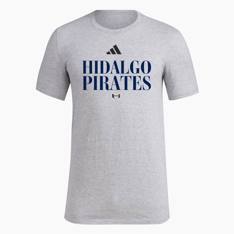 HIDALGO EARLY COLLEGE HIGH SCHOOL PIRATES <span class="pdp-name-mascot">HIDALGO EARLY COLLEGE PIRATES</span> adidas Men's Short Sleeve Pregame Tee