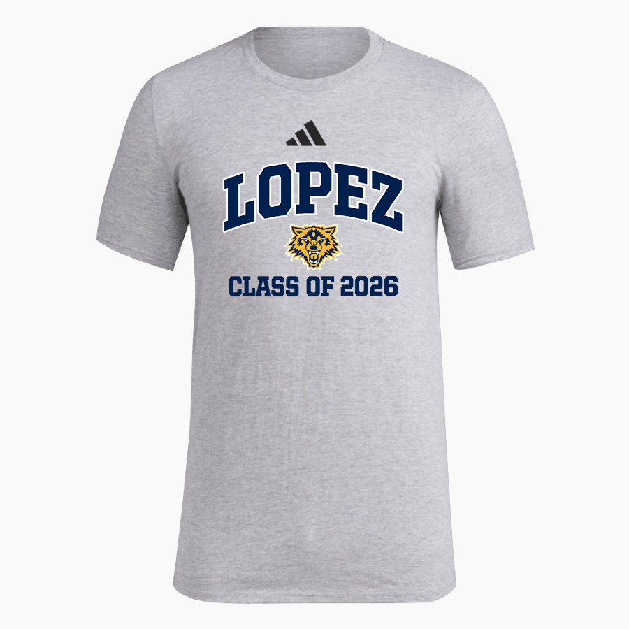 LOPEZ HIGH SCHOOL LOBOS <span class="pdp-name-mascot">LOPEZ LOBOS</span> adidas Men's Short Sleeve Pregame Tee