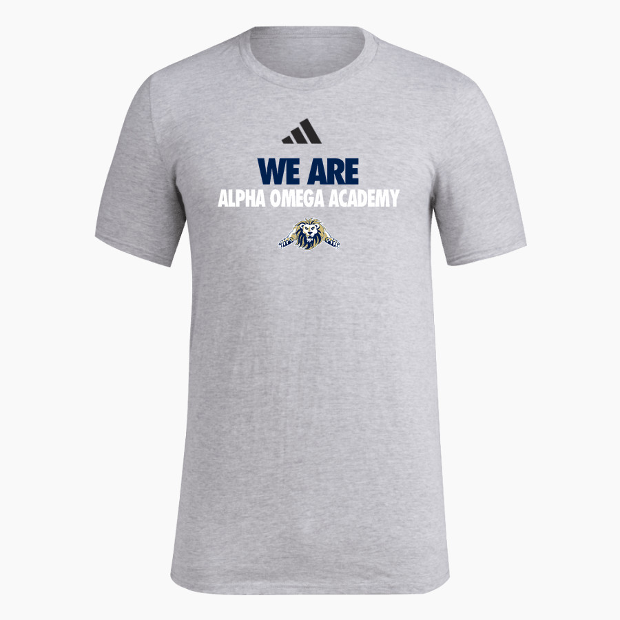 ALPHA OMEGA ACADEMY LIONS <span class="pdp-name-mascot">ALPHA OMEGA ACADEMY LIONS</span> adidas Men's Short Sleeve Pregame Tee