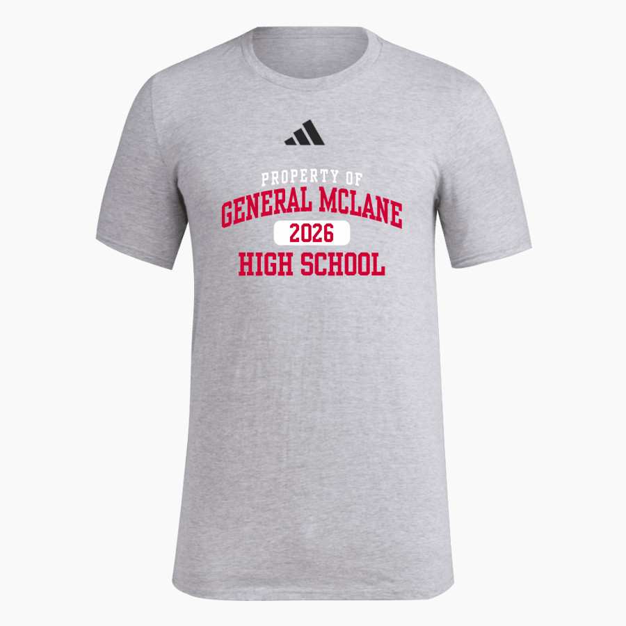 GENERAL MCLANE HIGH SCHOOL LANCERS <span class="pdp-name-mascot">GENERAL MCLANE LANCERS</span> adidas Men's Short Sleeve Pregame Tee