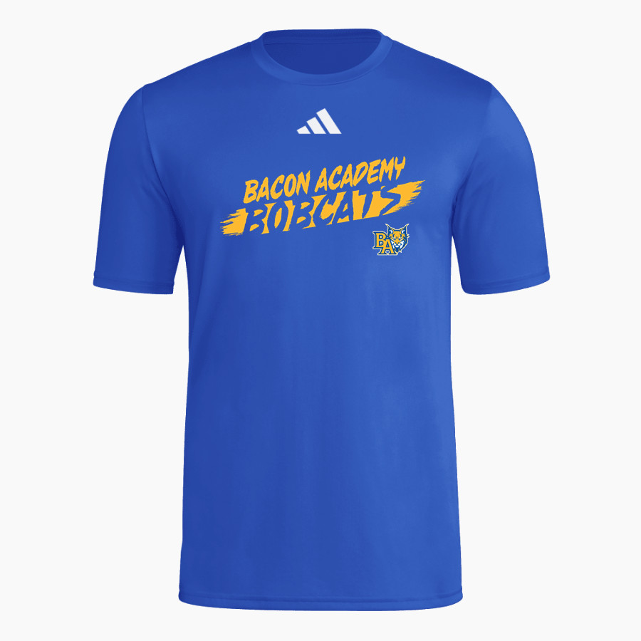 BACON ACADEMY BOBCATS adidas Men's Short Sleeve Pregame Tee