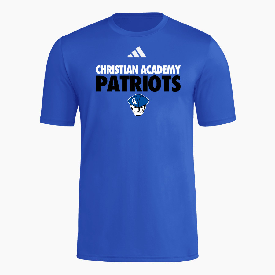 CHRISTIAN ACADEMY HIGH SCHOOL PATRIOTS <span class="pdp-name-mascot">CHRISTIAN ACADEMY PATRIOTS</span> adidas Men's Short Sleeve Pregame Tee