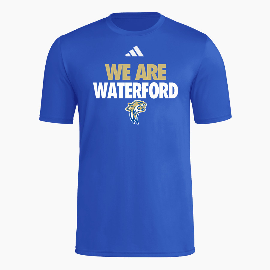 WATERFORD HIGH SCHOOL WILDCATS <span class="pdp-name-mascot">WATERFORD WILDCATS</span> adidas Men's Short Sleeve Pregame Tee