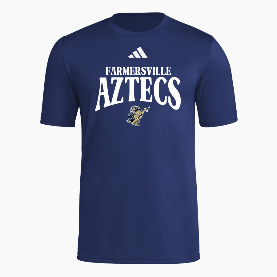 FARMERSVILLE HIGH SCHOOL AZTECS <span class="pdp-name-mascot">FARMERSVILLE AZTECS</span> adidas Men's Short Sleeve Pregame Tee