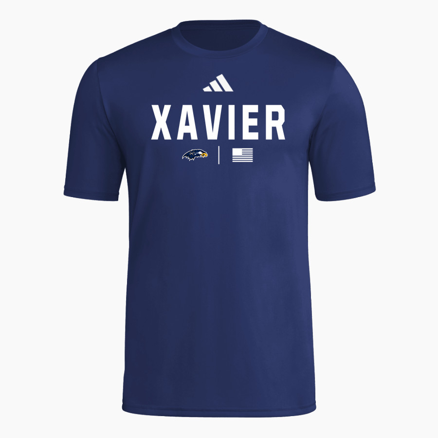 XAVIER HIGH SCHOOL HAWKS adidas Men's Short Sleeve Pregame Tee