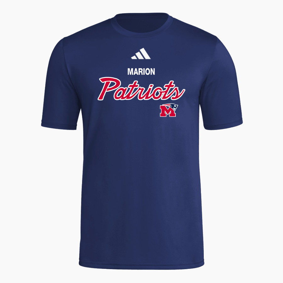 Marion Patriots <span class="pdp-name-mascot">Marion High School Patriots</span> adidas Men's Short Sleeve Pregame Tee
