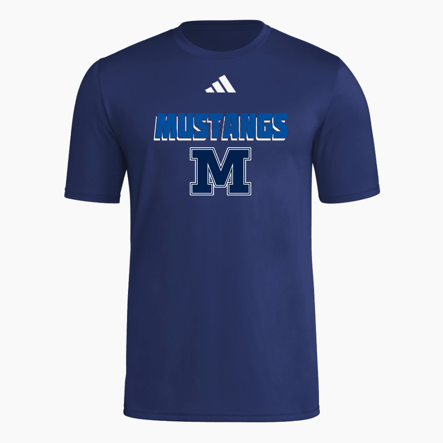 Merrill Mustangs adidas Men's Short Sleeve Pregame Tee