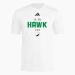 WALL HIGH SCHOOL HAWKS <span class="pdp-name-mascot">WALL HAWKS</span> adidas Men's Short Sleeve Pregame Tee Front Thumbnail