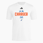EDISON HIGH SCHOOL CHARGERS <span class="pdp-name-mascot">EDISON CHARGERS</span> adidas Men's Short Sleeve Pregame Tee Front Thumbnail