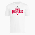 DOVER HIGH SCHOOL LONGHORNS adidas Men's Short Sleeve Pregame Tee Front Thumbnail