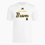 Grant County Braves The Official Online Store <span class="pdp-name-mascot">Grant County Braves</span> adidas Men's Short Sleeve Pregame Tee Front Thumbnail