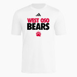 West Oso Bears <span class="pdp-name-mascot">West Oso Bears</span> adidas Men's Short Sleeve Pregame Tee Front Thumbnail