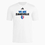 ZANESVILLE HIGH SCHOOL BLUE DEVILS adidas Men's Short Sleeve Pregame Tee Front Thumbnail