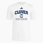 CLOVER HIGH SCHOOL BLUE EAGLES <span class="pdp-name-mascot">CLOVER BLUE EAGLES</span> adidas Men's Short Sleeve Pregame Tee Front Thumbnail