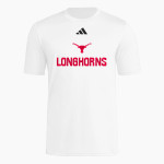 DOVER HIGH SCHOOL LONGHORNS adidas Men's Short Sleeve Pregame Tee Front Thumbnail