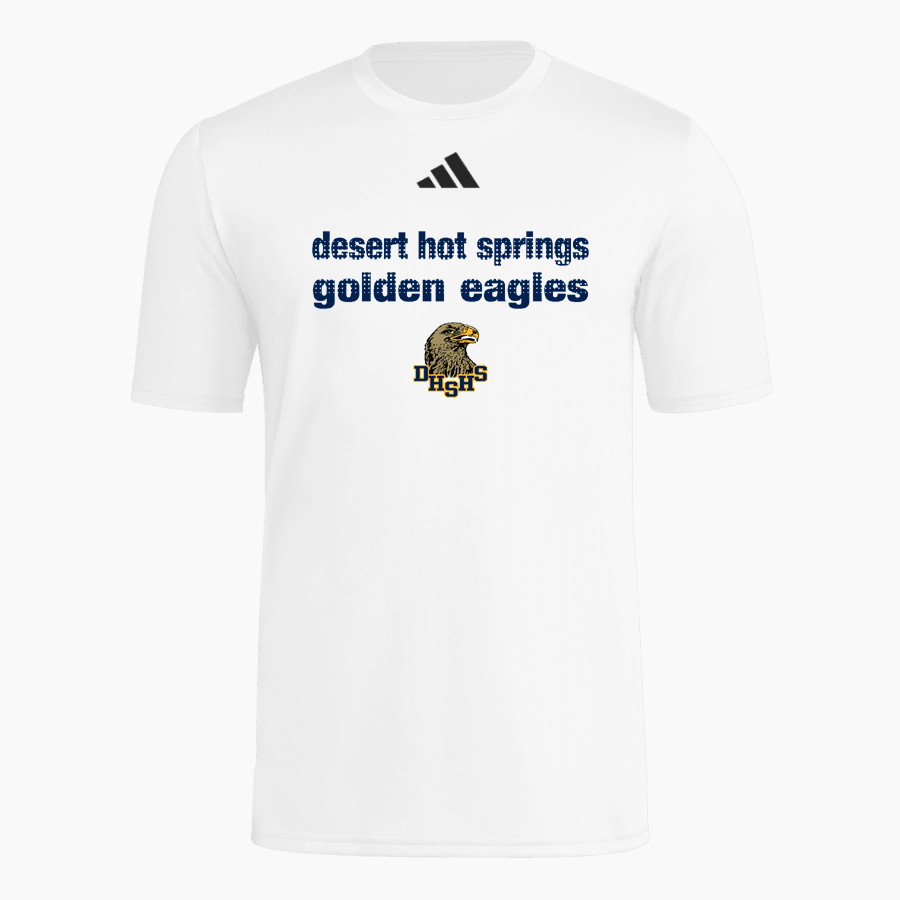DESERT HOT SPRINGS HIGH SCHOOL GOLDEN EAGLES <span class="pdp-name-mascot">DESERT HOT SPRINGS GOLDEN EAGLES</span> adidas Men's Short Sleeve Pregame Tee