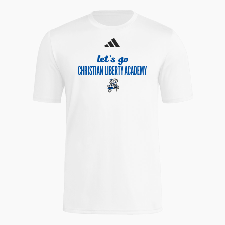CHRISTIAN LIBERTY ACADEMY CHARGERS <span class="pdp-name-mascot">CHRISTIAN LIBERTY ACADEMY CHARGERS</span> adidas Men's Short Sleeve Pregame Tee