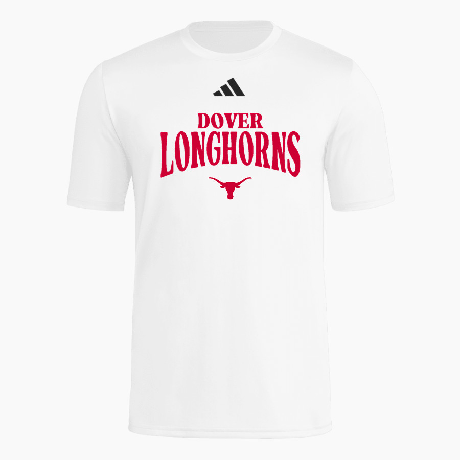 DOVER HIGH SCHOOL LONGHORNS adidas Men's Short Sleeve Pregame Tee