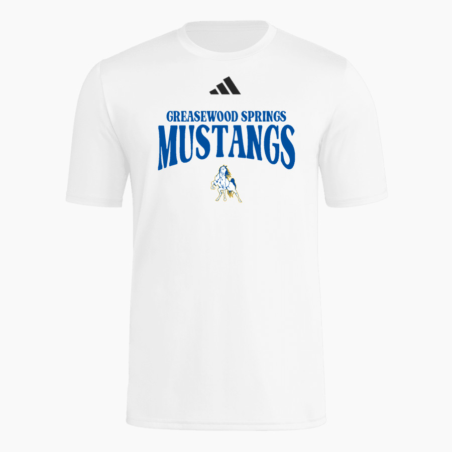 Greasewood Springs Community School Mustangs <span class="pdp-name-mascot">Greasewood Spring Community School Mustangs</span> adidas Men's Short Sleeve Pregame Tee