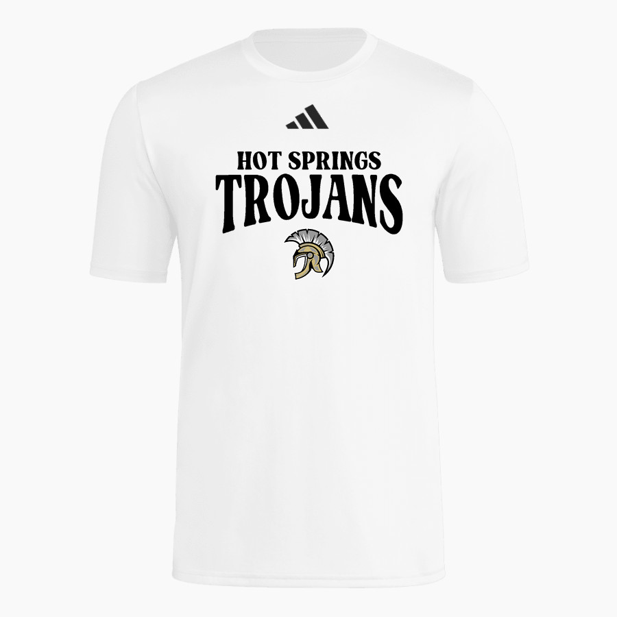 HOT SPRINGS HIGH SCHOOL TROJANS <span class="pdp-name-mascot">HOT SPRINGS TROJANS</span> adidas Men's Short Sleeve Pregame Tee