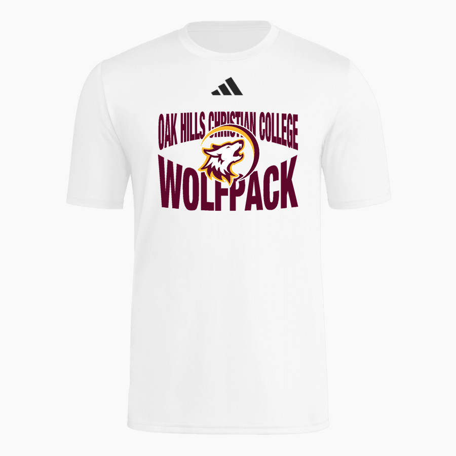 Oak Hills Christian College Wolfpack adidas Men's Short Sleeve Pregame Tee