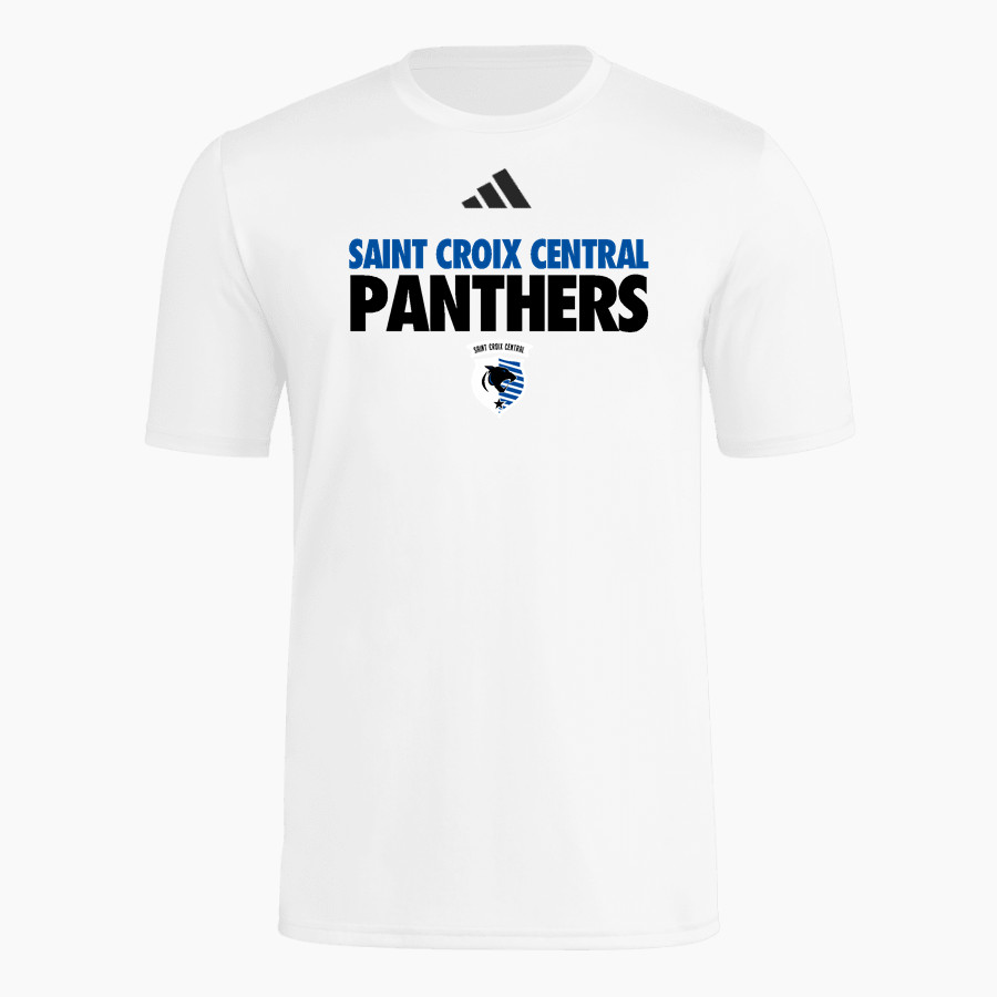 Saint Croix Central Panthers <span class="pdp-name-mascot">Saint Croix Central Panthers</span> adidas Men's Short Sleeve Pregame Tee